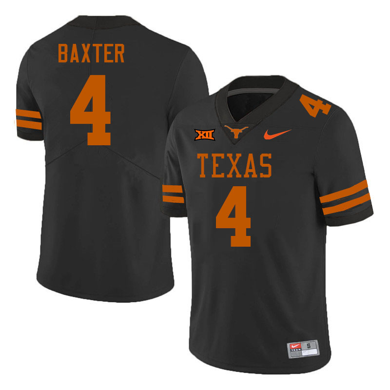 Men #4 CJ Baxter Texas Longhorns 2023 College Football Jerseys Stitched-Black